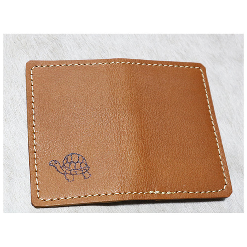 本革でハンドメイド カメさんのカードケース/card-kame 名刺入れ