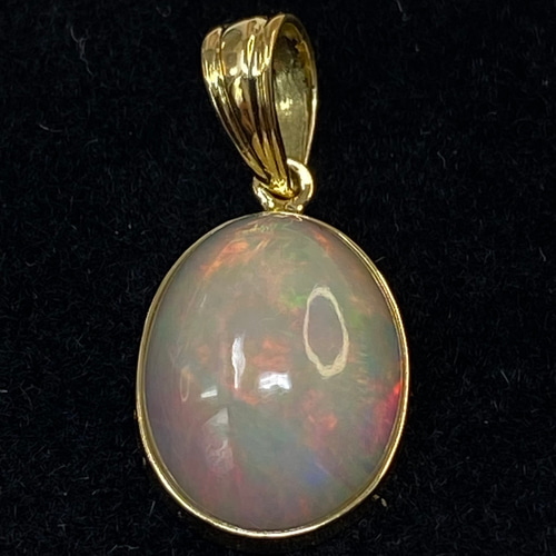 k18YG AU750 18金 天然 エチオピア産オパール ペンダント ペンダント  