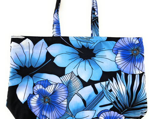 肩にもかけられるハワイアン トートバッグ ハイビスカス柄