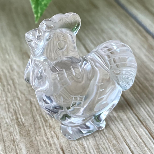 神の使いの鶏で良い運気を取り込む/水晶・鶏/パワーストーン/天然石 神の使いの鶏で良い運気を取り込む パワーストーンブレスレット