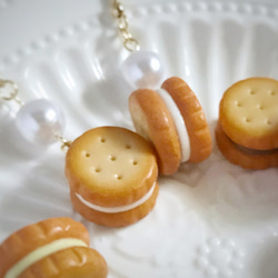 夾心餅乾(原味)耳環  (耳勾/耳夾) 第2張的照片