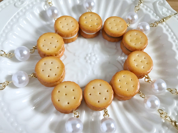 夾心餅乾(原味)耳環  (耳勾/耳夾) 第5張的照片