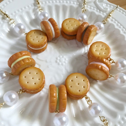 夾心餅乾(原味)耳環  (耳勾/耳夾) 第4張的照片