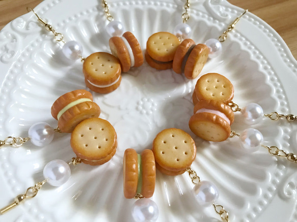 夾心餅乾(原味)耳環  (耳勾/耳夾) 第4張的照片