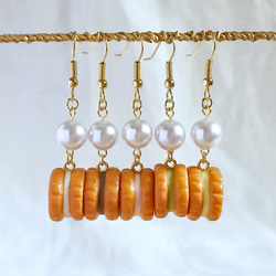 夾心餅乾(原味)耳環  (耳勾/耳夾) 第3張的照片