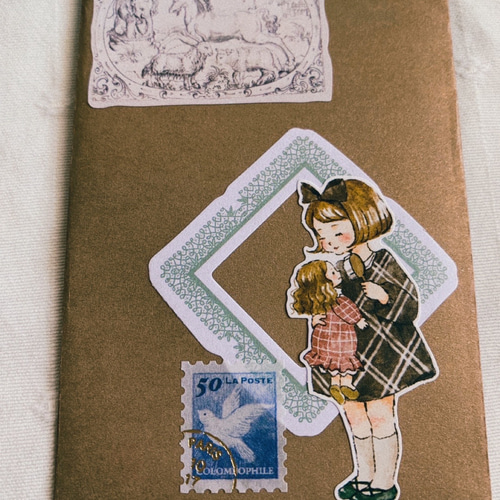 送料込み！】コラージュポチ袋3枚セット 〜ひとりあそび〜 ぽち袋