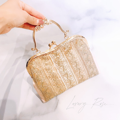 新作❤︎ロゼシャンパンの大人上品な煌めき溢れるロココ調大人ピンク