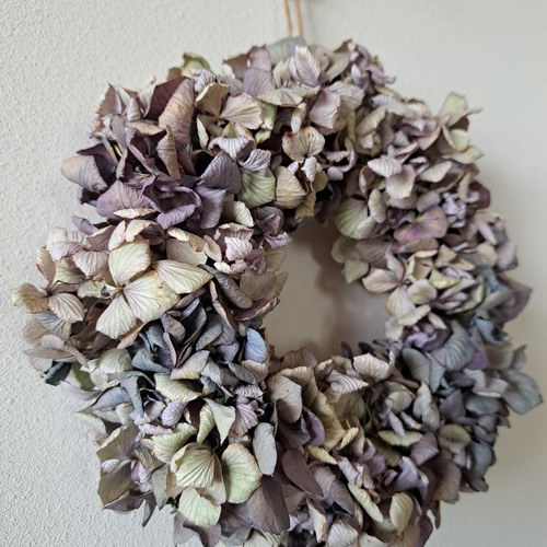 紫陽花のドライフラワーのリース AS-2413 ドライフラワー puchimaman