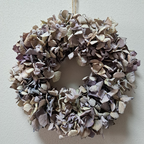 紫陽花のドライフラワーのリース AS-2413 ドライフラワー puchimaman
