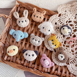 お菓子＆くまさんグミ♡アンブレラマーカー☆ ２個セット☆E26 おすましアニマルあみぐるみのアンブレラマーカー キーホルダー