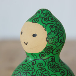 ひょうたんアート 緑色の花唐草 その他置物 gane工房 通販 18096409