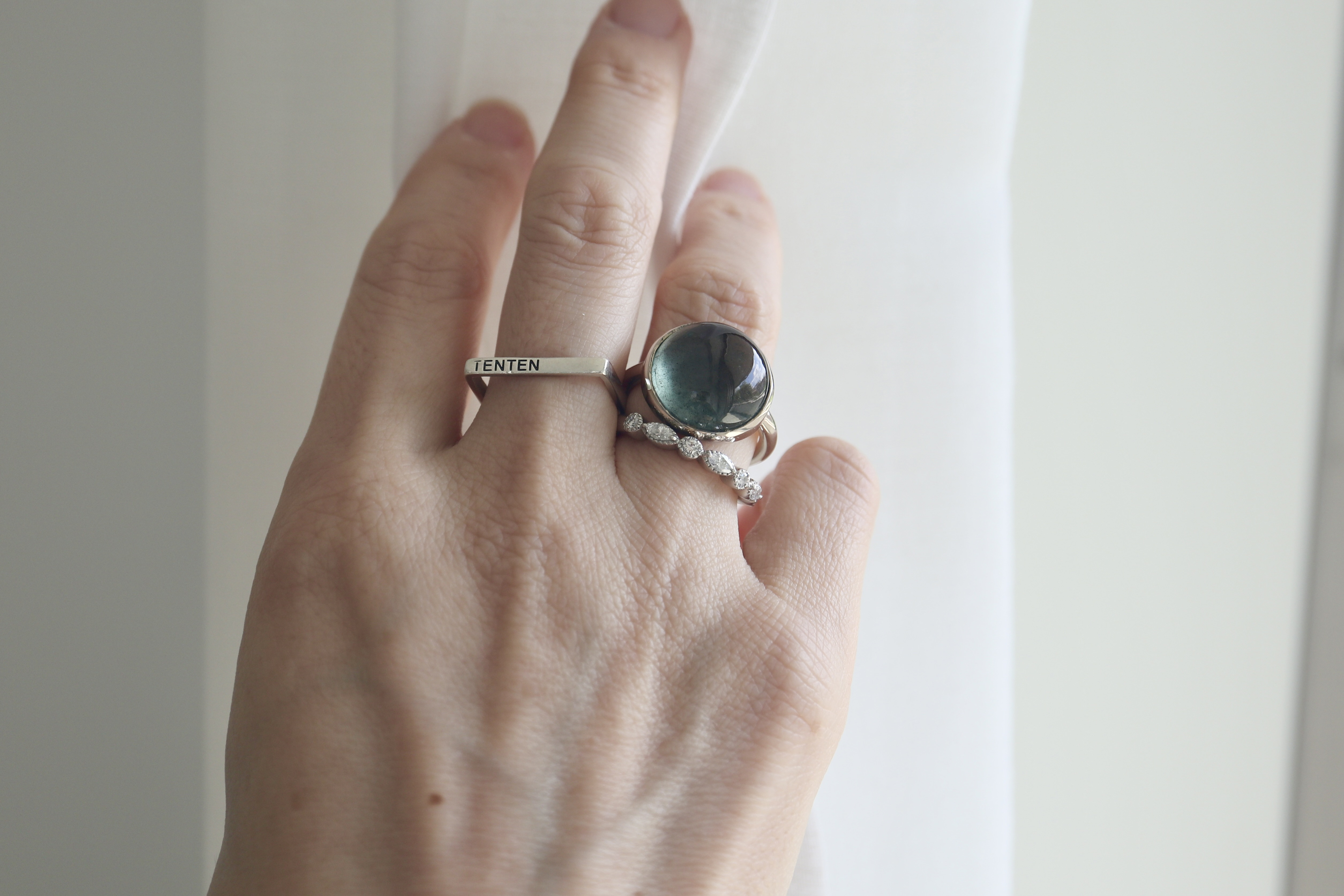 K10WG[人魚のmoss aquamarine]ring