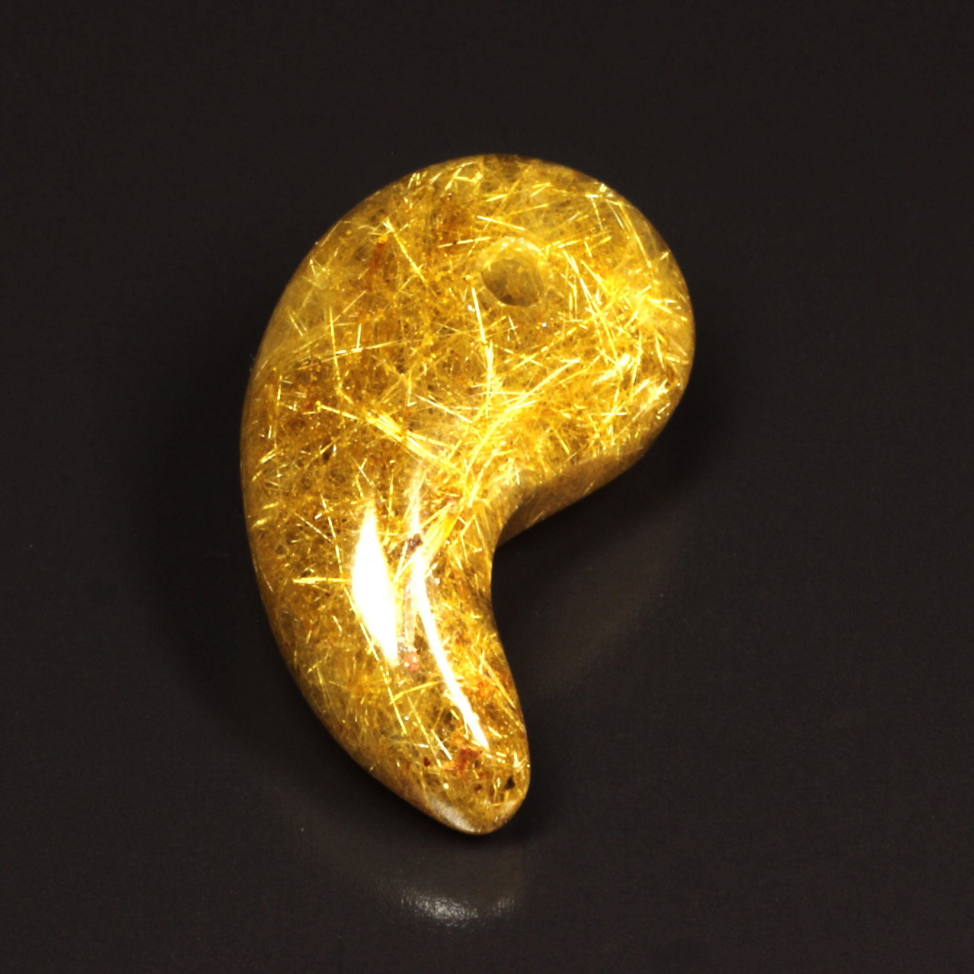 ゴールデン ルチル Q 勾玉 限定勾玉 °˖✧ ゴールデンルチルクォーツ ✧˖° | MENOYA Group