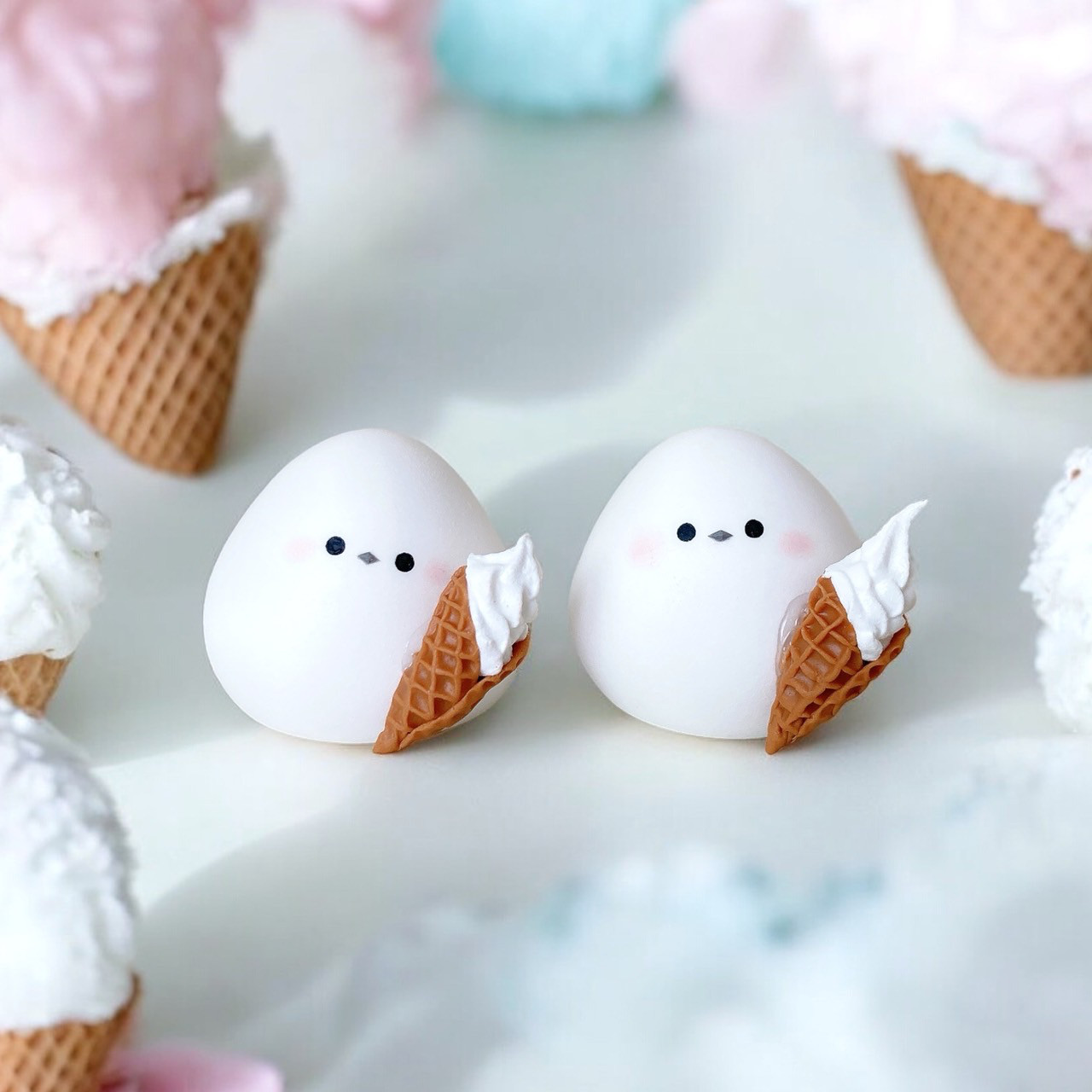 ひよこ&シマエナガ♡アイスクリームset ひよこ&シマエナガ♡アイスクリームset