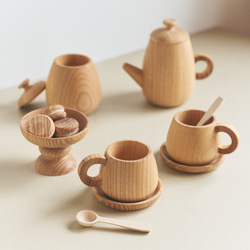 名入れ無料！】 木製 おままごと ティーセットお茶会セット マカロン