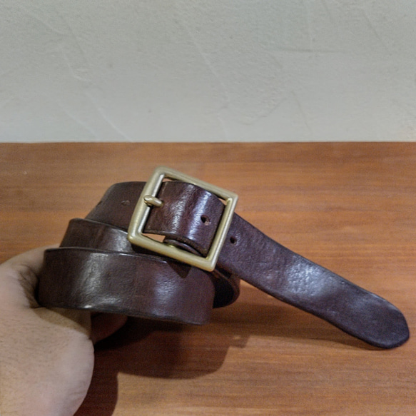 WJK ブラウンレザーベルト WJK ダブルジェーケー スクエア