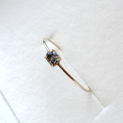 K10 華奢リング 11号サイズ カラーチェンジガーネット 3mm