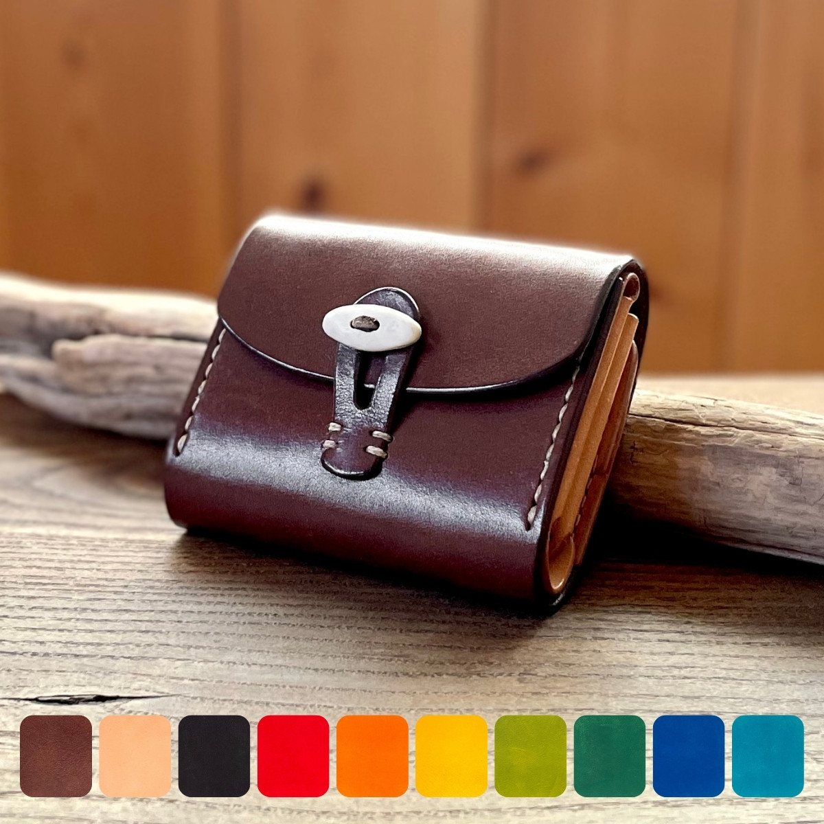 ミニウォレット 刻印サービス付［全10色］／本革 コンパクト財布ヴァイキング 北欧