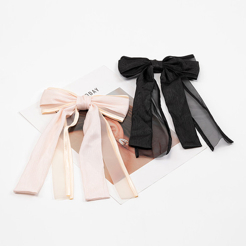 C477-1 2個 リボンパーツ 貼付け可 縫付け可 ハンドメイド手芸品