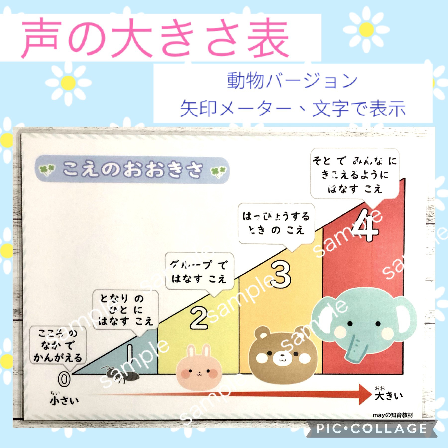 声の大きさ 声のものさし表 おもちゃ・人形 may 知育学習教材 