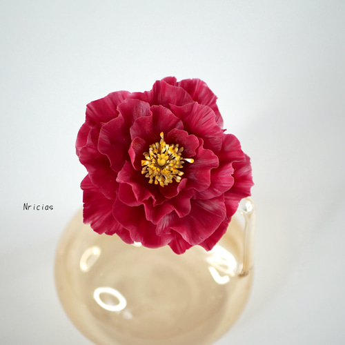 牡丹 ✿クレイフラワーNO.H18-RP アートフラワー Nricias 通販