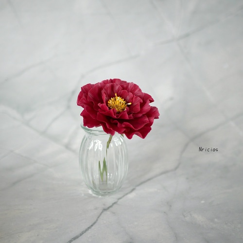 牡丹 ✿クレイフラワーNO.H18-RP アートフラワー Nricias 通販