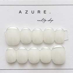 フレンチネイルホワイトネイルミラーネイルシルバーネイル乳白色ネイルシンプルツヤネイルぷっくりネイルチップ短め長め振袖冬春 3枚目の画像