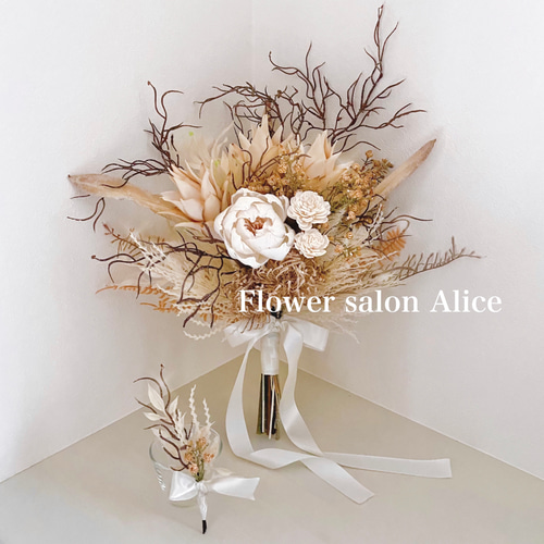 ブーケ ブートニア 結婚式 ウエディング アーティフィシャルフラワー