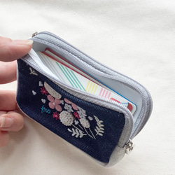 カードポーチ「花花 PK」　　イヤホンケース　ミニ財布 8枚目の画像
