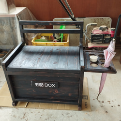 柿渋塗賽銭箱（Sサイズ台付） 柿渋塗賽銭箱（Sサイズ台付）