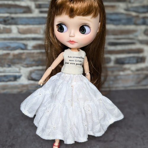 ✢ White fairy ✢ ティアードロングスカート プライス ブライスアウト