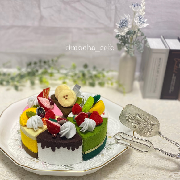 のんページ＊フェルトケーキ 今日からパティシエ❣️フェルトケーキ(6ピースセット
