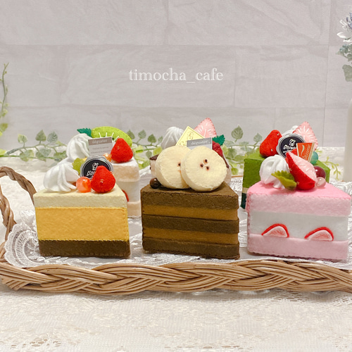 のんページ＊フェルトケーキ 今日からパティシエ❣️フェルトケーキ(6ピースセット