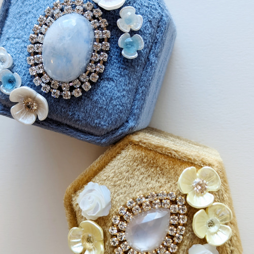 リング ボックス 指輪ケース ジュエリーボックス レインボームーン