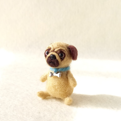 羊毛フェルト 犬 ペキニーズ パグ 鏡餅 専用 羊毛フェルト舞妓パグちゃん | 羊毛フェルトパグとHANAの店