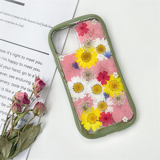 さくらiFace風押し花ケース、iPhoneのみ対応、手帳型、iPhone15、iPhone15pro、iPhone16