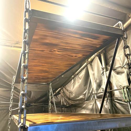 アイアンウッドのフルオーダーチェーンラック 棚・シェルフ・ラック