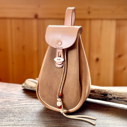 鹿革巾着ポーチ 巾着 - gonzi