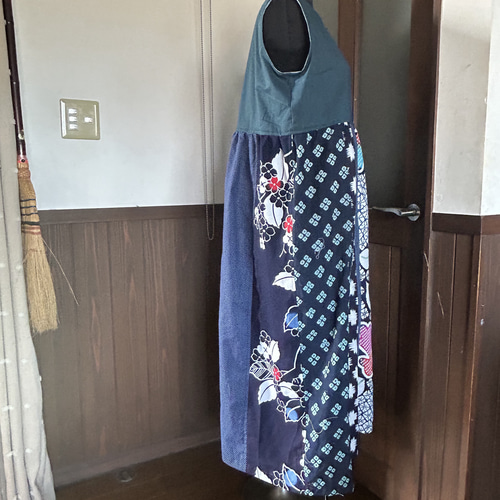 浴衣リメイク　ノースリーブワンピース　新品 浴衣リメイク ノースリーブワンピース ワンピース 夢想庵 通販