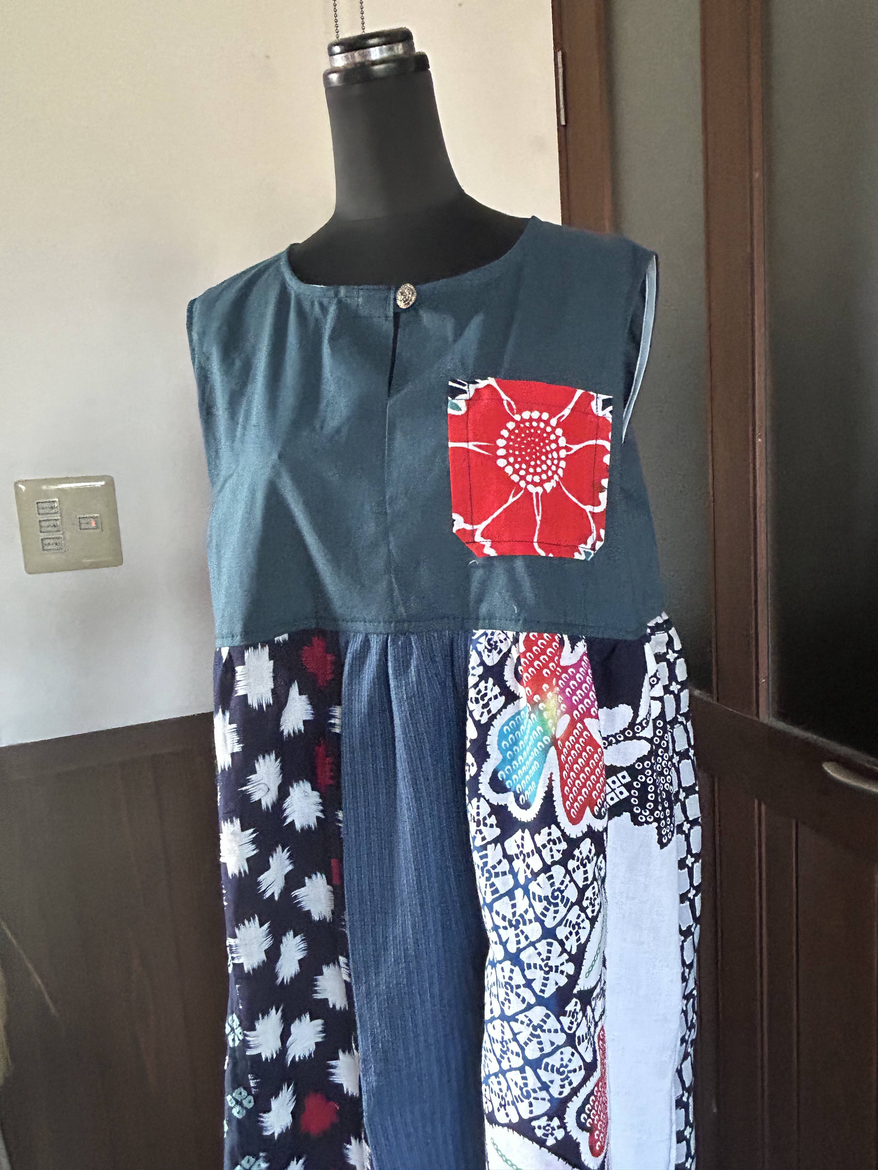 まとめ（二枚) 浴衣リメイク（男)ノースリーブワンピース