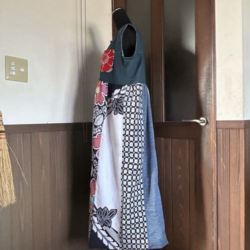 浴衣リメイク ノースリーブワンピース ワンピース 夢想庵 通販