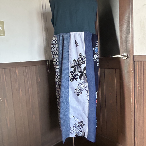 浴衣リメイク ノースリーブワンピース ワンピース 夢想庵 通販