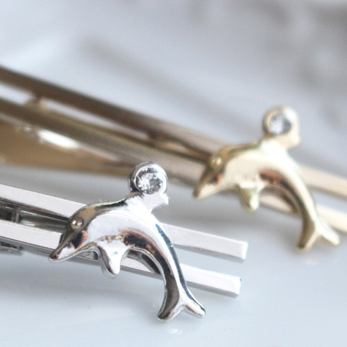 k18 イルカ　ネクタイピン アートネクタイピン イルカ | iichi 日々の暮らしを心地よくする