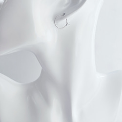 ese76-1【20個/10ペア】約15mm 太さ約0.7mm 華奢 リング状 フープピアス 金具 サージカルステンレス 5枚目の画像