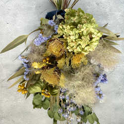 秋の森　ドライフラワーリース ご予約受注制作】2024フレッシュ森のクリスマスリース:ドライフラワー