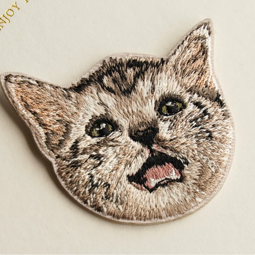 ステッカー ワッペン 刺繍 アメリカンショートヘアー 子猫 アメショ