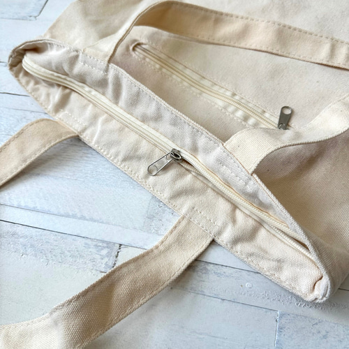 BISOUオリジナルデザイン】A4キャンバストートバッグ（Number）／通勤