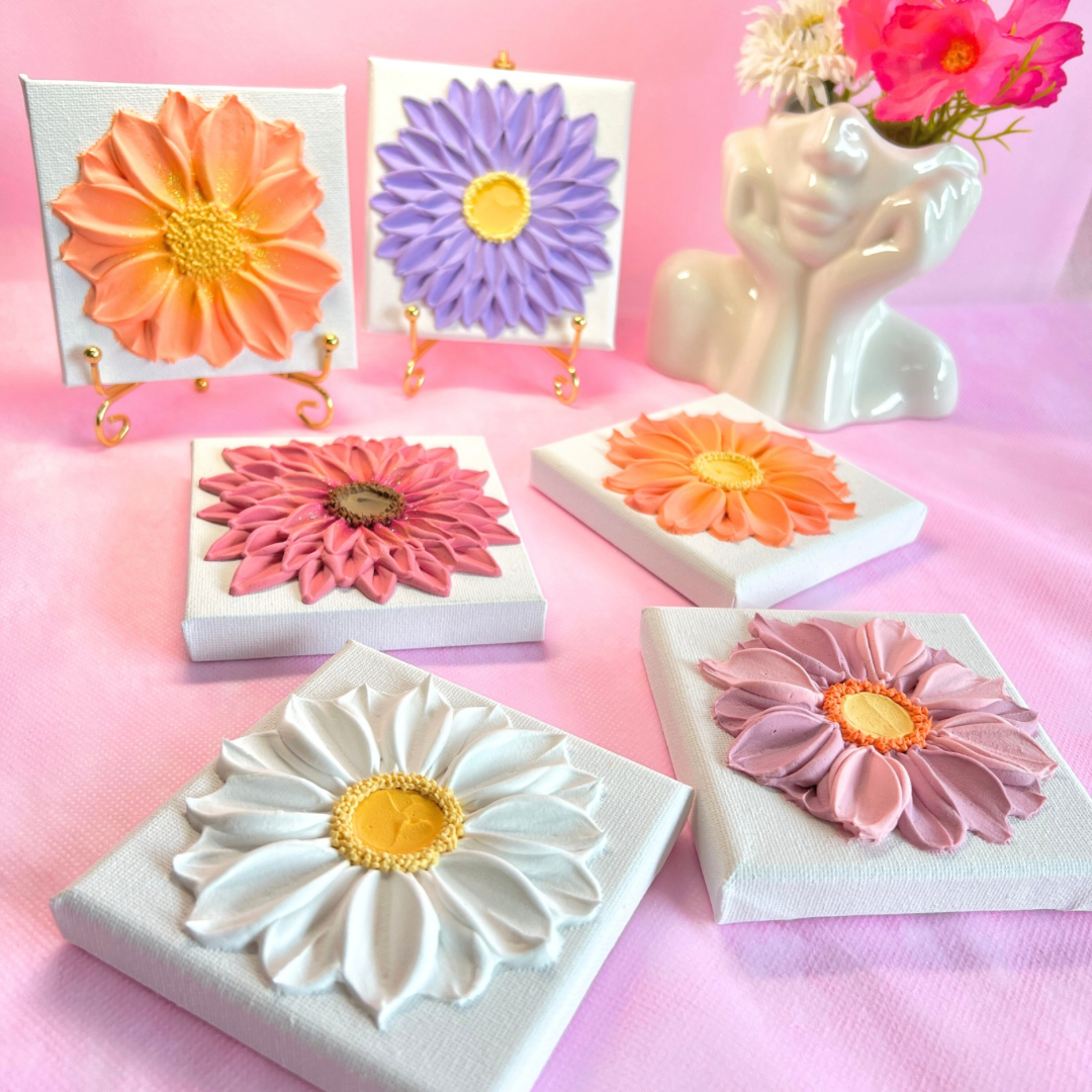 絵画テクスチャーアート現代アート花柄フラワー花立体絵フラワーアート