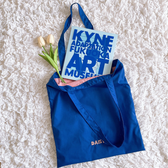 多機能！刺繍ロゴトートバッグ（ブルー） トートバッグ daisy__