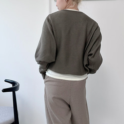 【数量限定再販】さっと羽織れる大人かわいいニット マーガレットボレロ カーディガングレー24046GL 9枚目の画像